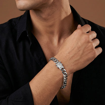 Silver Admiring Bracelet For Him
