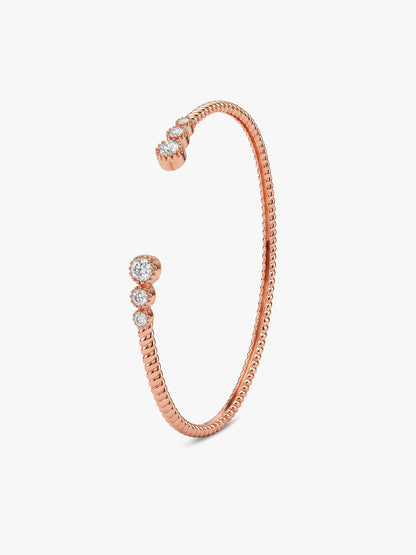 Rose Gold Twisted Glow Bracelet