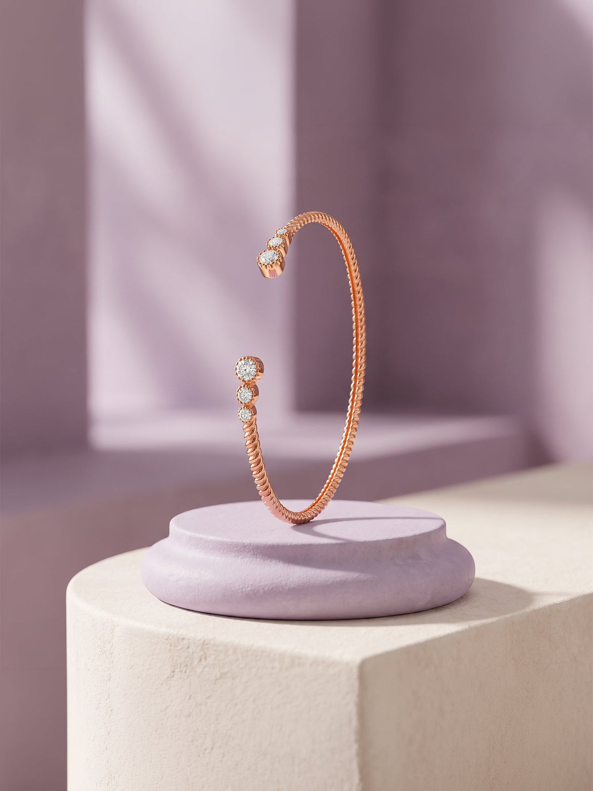 Rose Gold Twisted Glow Bracelet