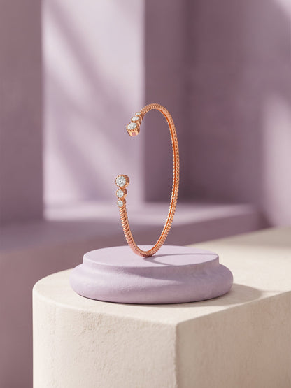 Rose Gold Twisted Glow Bracelet