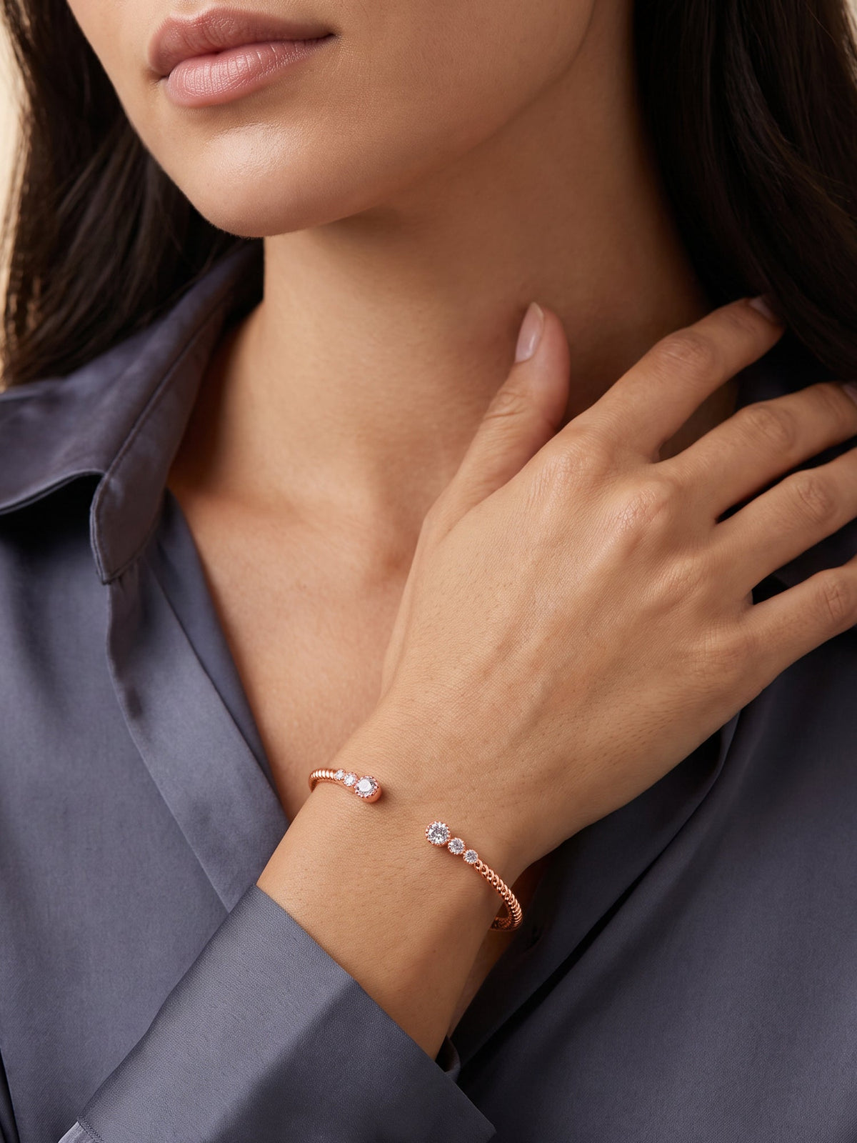 Rose Gold Twisted Glow Bracelet