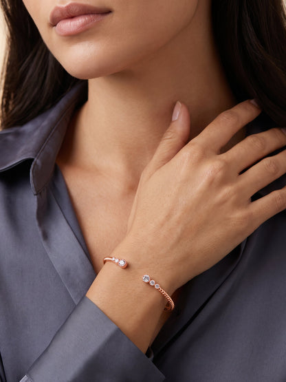 Rose Gold Twisted Glow Bracelet