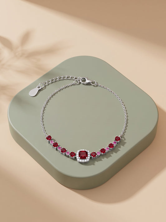 Silver Velvet Roselle Bracelet