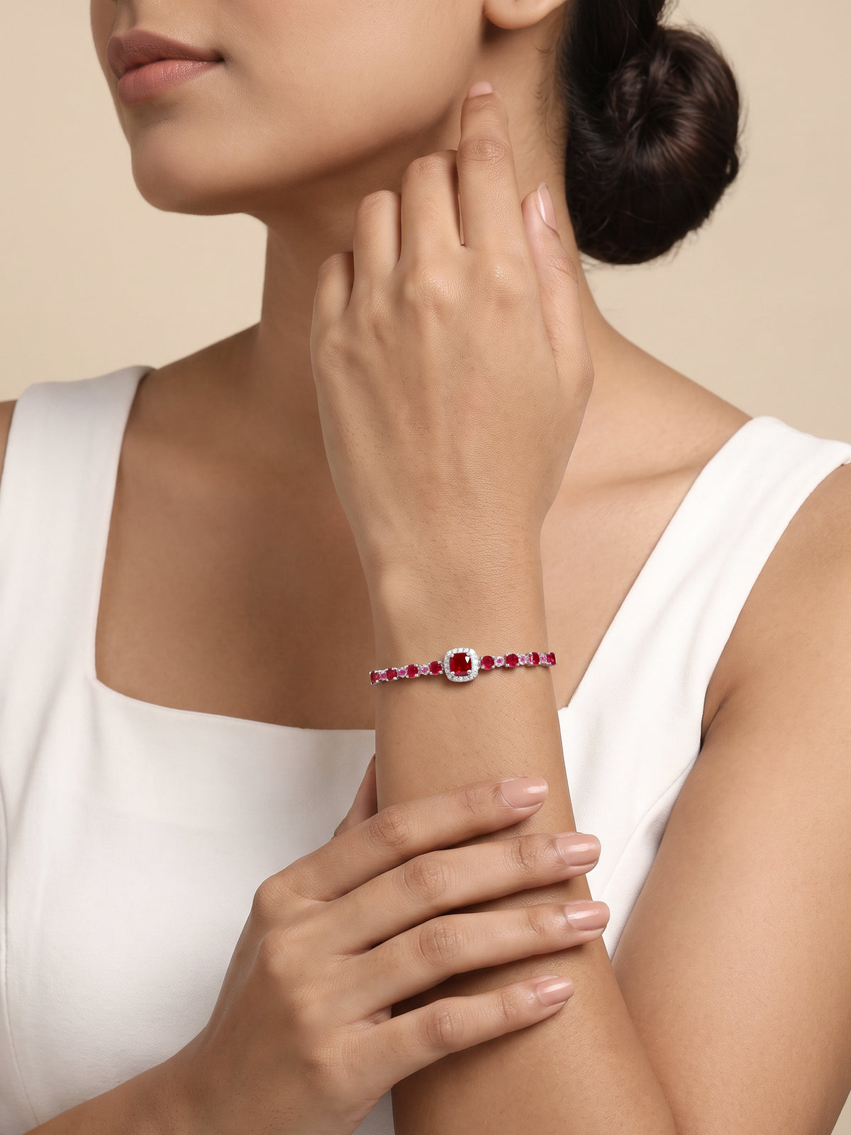 Silver Velvet Roselle Bracelet
