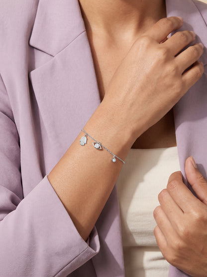 Silver Manifest Luck Bracelet