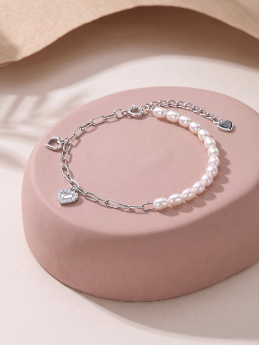 Silver Vivien Leigh Pearl Bracelet