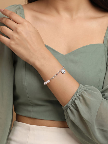 Silver Vivien Leigh Pearl Bracelet