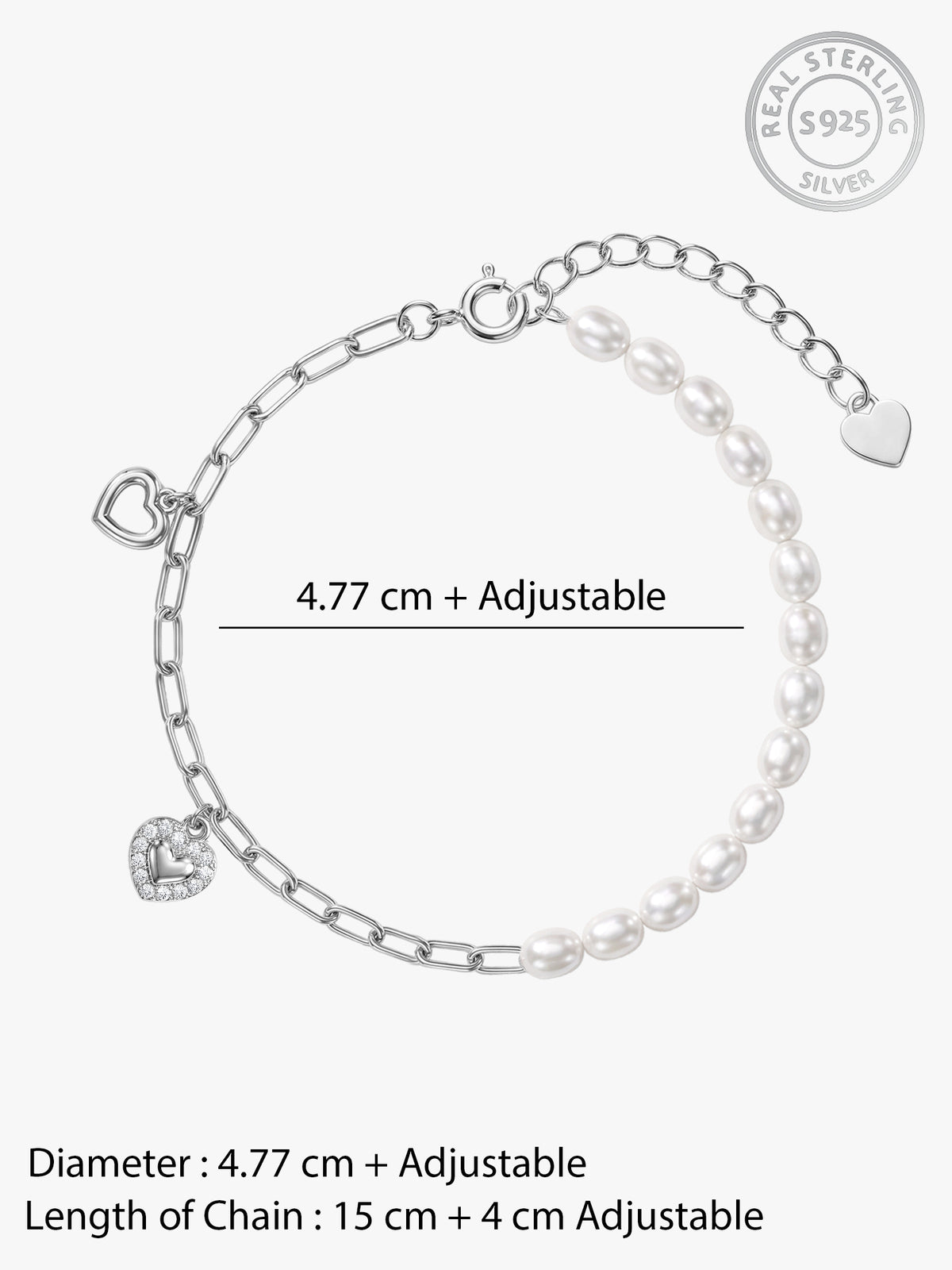 Silver Vivien Leigh Pearl Bracelet
