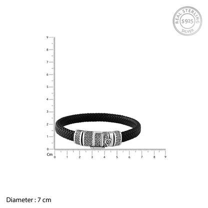 Oxidised Silver Traveller Band For Him