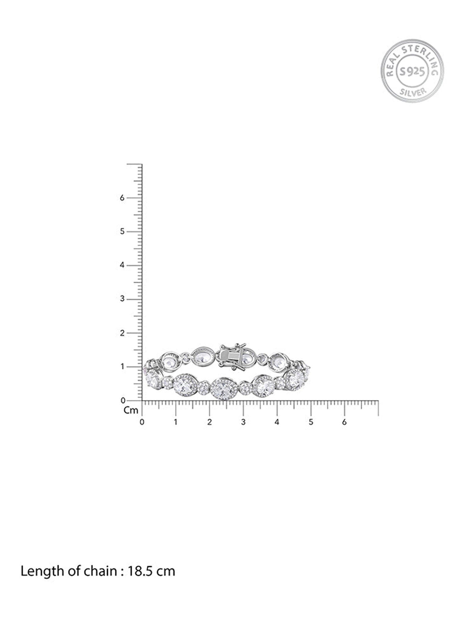 Silver Young Royals Zircon Bracelet