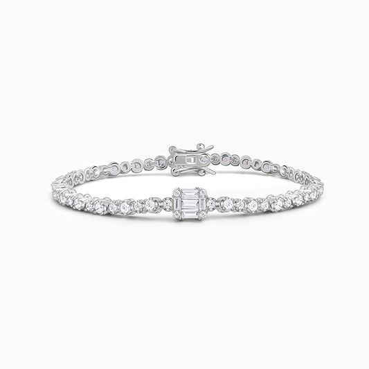 Silver Regal Halo Bracelet