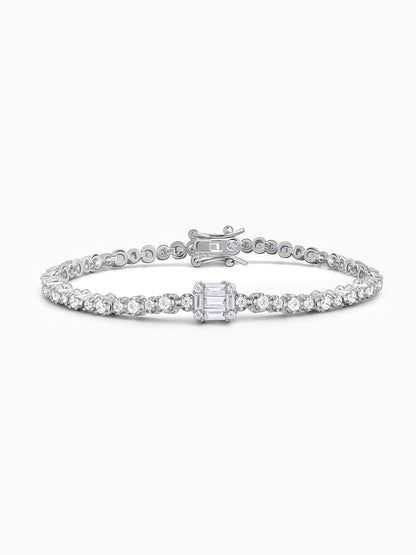 Silver Regal Halo Bracelet