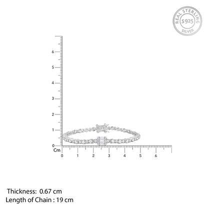 Silver Regal Halo Bracelet