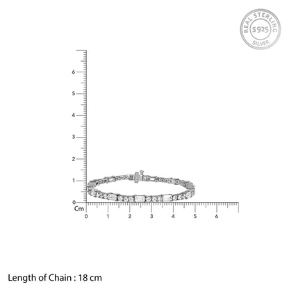 Silver Eternity Row Bracelet