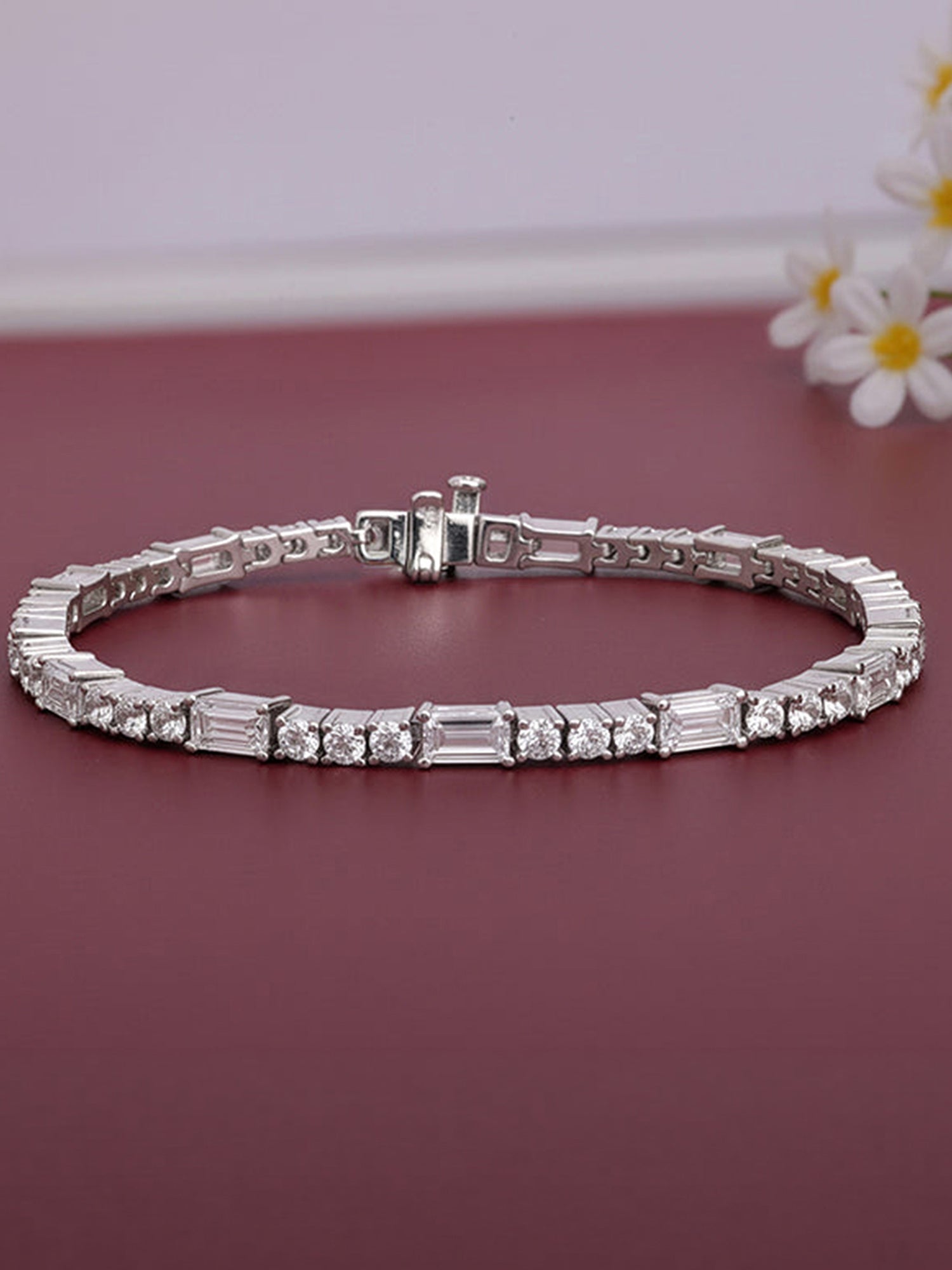 Silver Eternity Row Bracelet