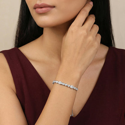Silver Morse Code Bracelet