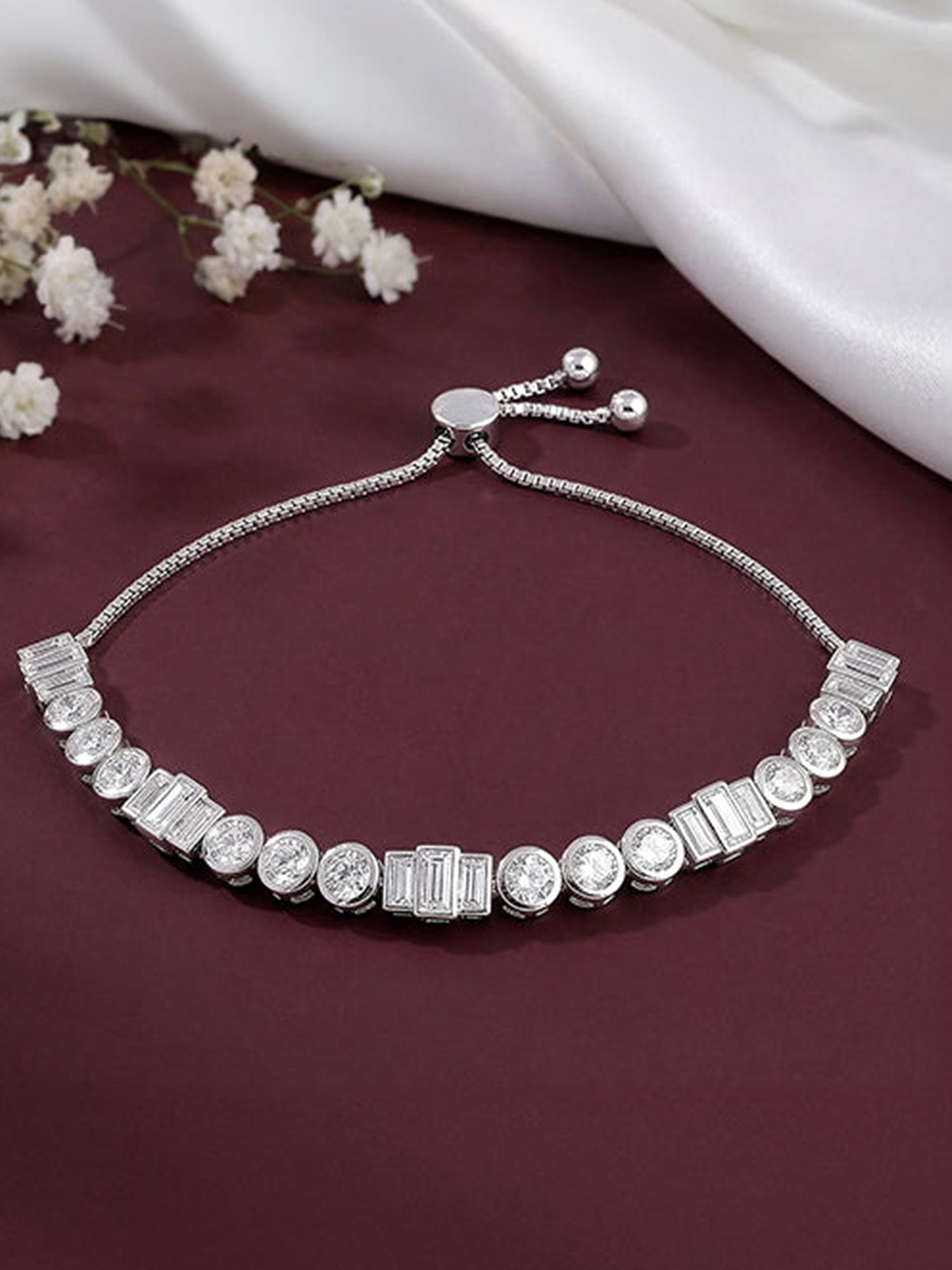 Silver Morse Code Bracelet
