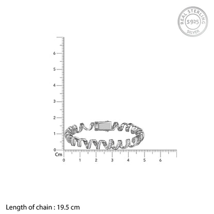 Silver Spiralling Out Bracelet