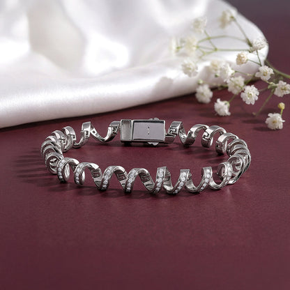 Silver Spiralling Out Bracelet