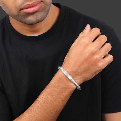 Silver Garv Kada For Him