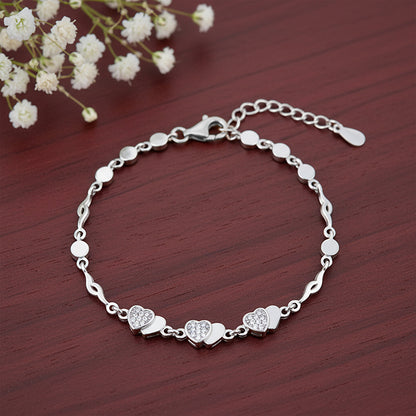 Silver Heart 2 Heart Bracelet