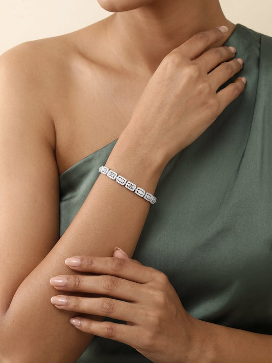 Silver Imperial Tennis Bracelet