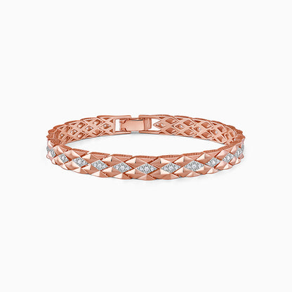 Rose Gold Imperial Grid Bracelet For Him