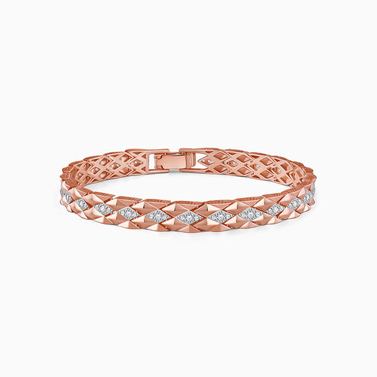 Rose Gold Imperial Grid Bracelet For Him