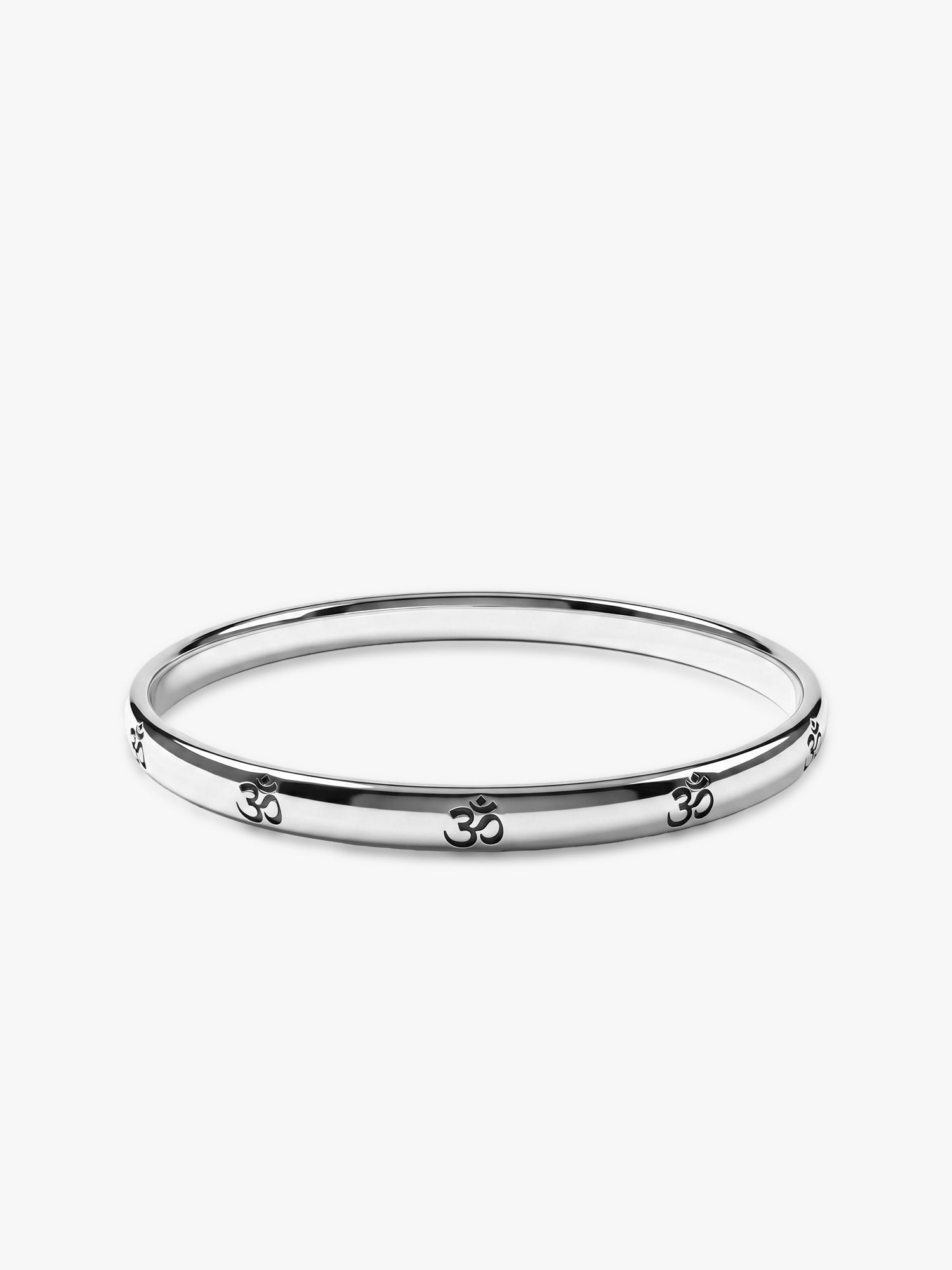 Oxidised Silver Om Kada For Him