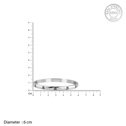 Oxidised Silver Om Kada For Him