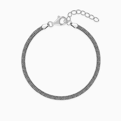 Oxidised Silver Glitter Strand Bracelet