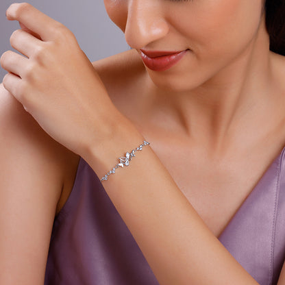 Silver Monarch Butterfly Bracelet
