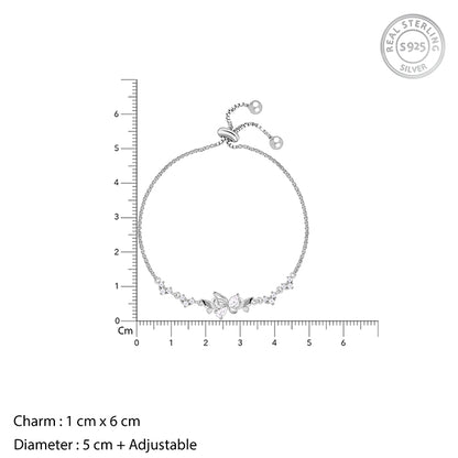 Silver Monarch Butterfly Bracelet