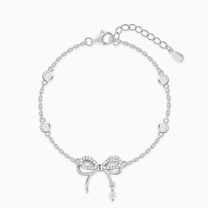Silver Aura Bow Bracelet