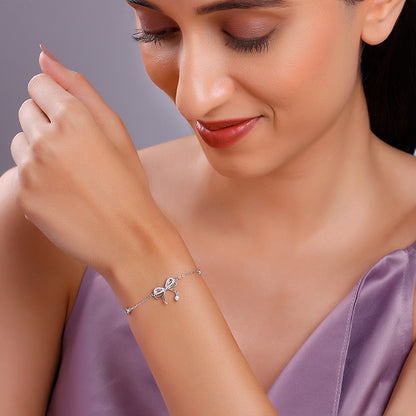 Silver Aura Bow Bracelet