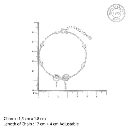 Silver Aura Bow Bracelet