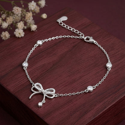 Silver Aura Bow Bracelet