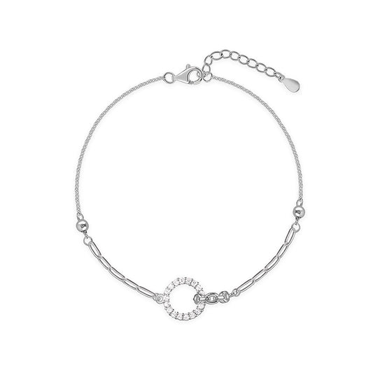 Silver Graceful Circle Bracelet