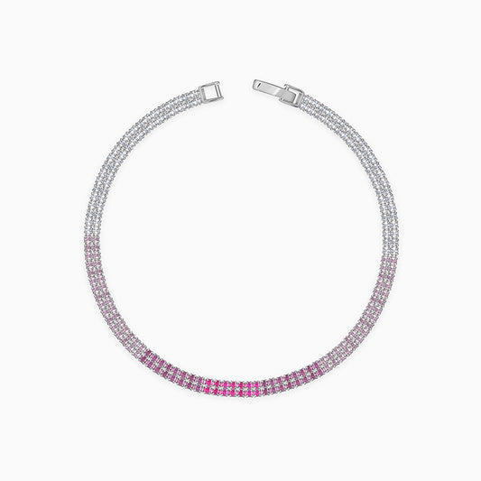 Silver Ombre Line Tennis Bracelet
