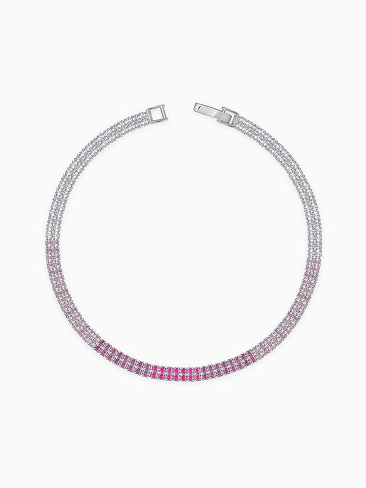 Silver Ombre Line Tennis Bracelet