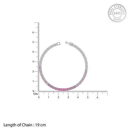 Silver Ombre Line Tennis Bracelet