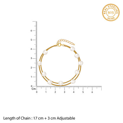 Golden Pearl Station Bracelet
