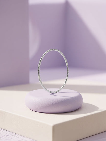 Silver Grace Shine Bangle (Size 2.6)