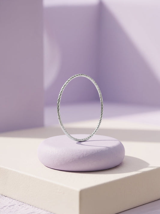 Silver Grace Shine Bangle (Size 2.6)