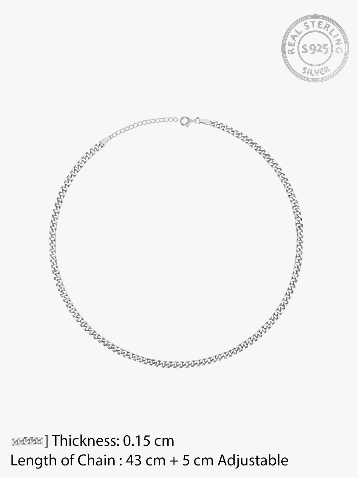 Silver Nova Fine Cuban Chain