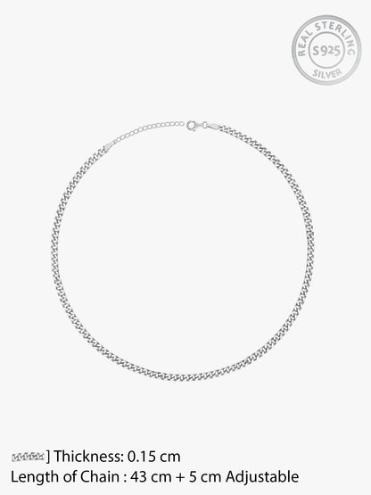 Silver Nova Fine Cuban Chain