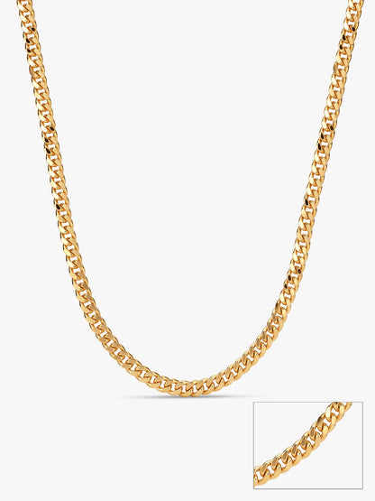 Golden Ember Flat Cuban Chain