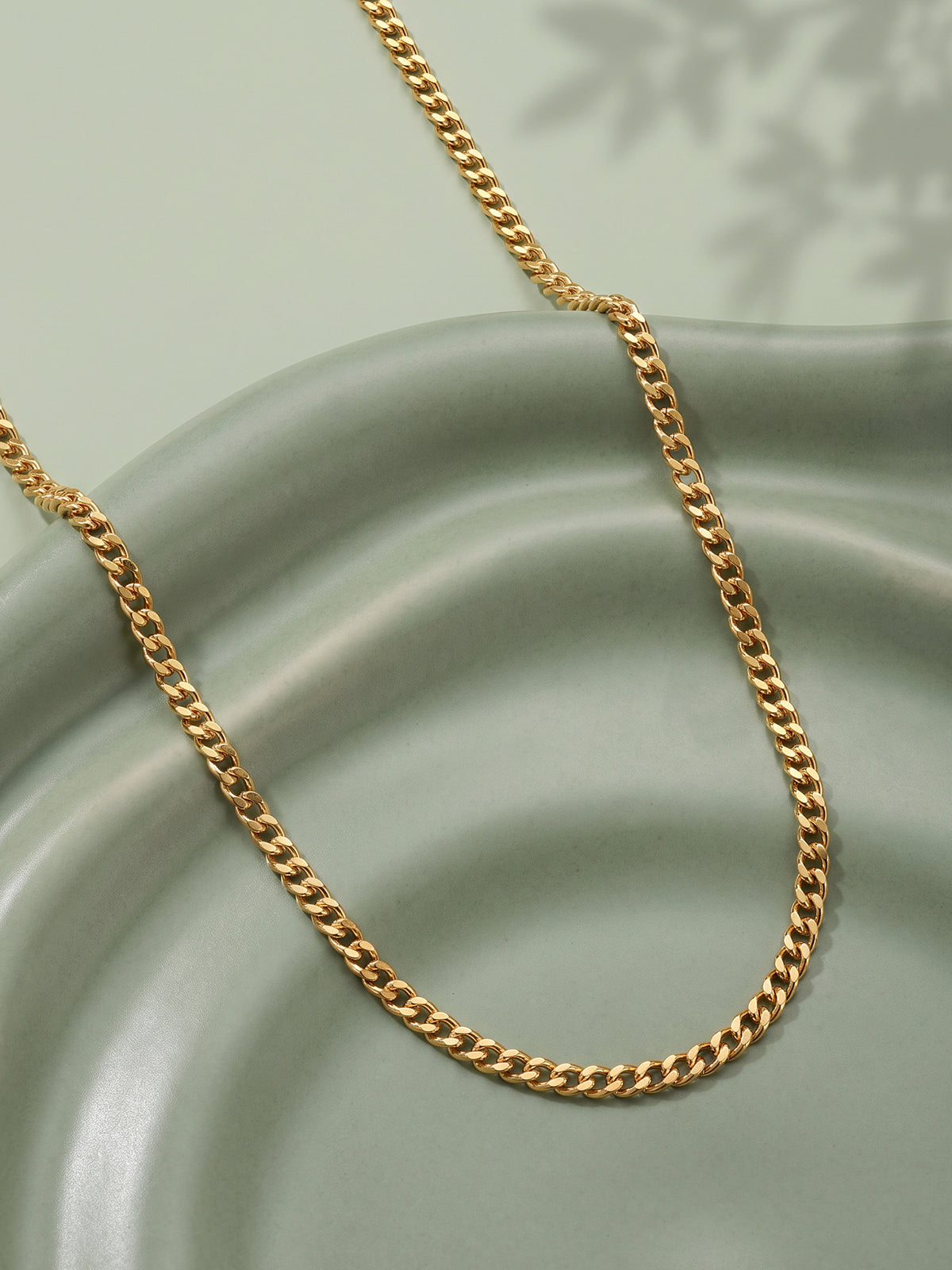 Golden Ember Flat Cuban Chain