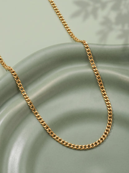 Golden Ember Flat Cuban Chain