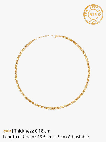 Golden Ember Flat Cuban Chain